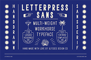 Letterpress Sans, a Sans Serif Font by Ulysses Design Co (Thumbnail 1 of 20)