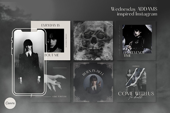 Wednesday ADDAMS Instagram CANVA preview 7