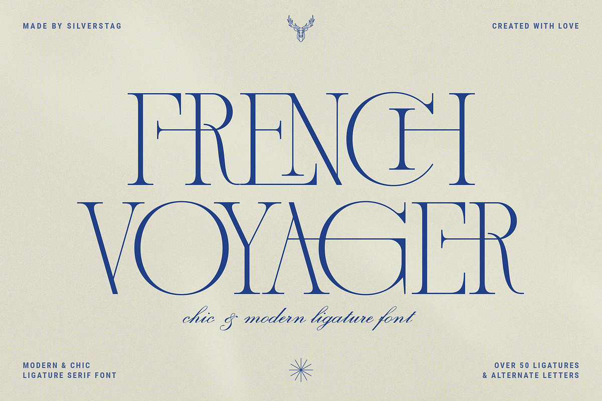 French Voyager - Chic Ligature Serif, a Serif Font by SilverStag Type Foundry (Photo 23 of 23)