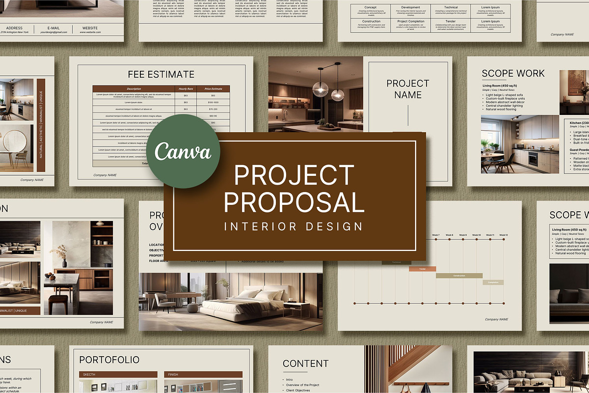 Interior Design Proposal Template, a Presentation Template by SKY CREATION (Photo 1 of 7)