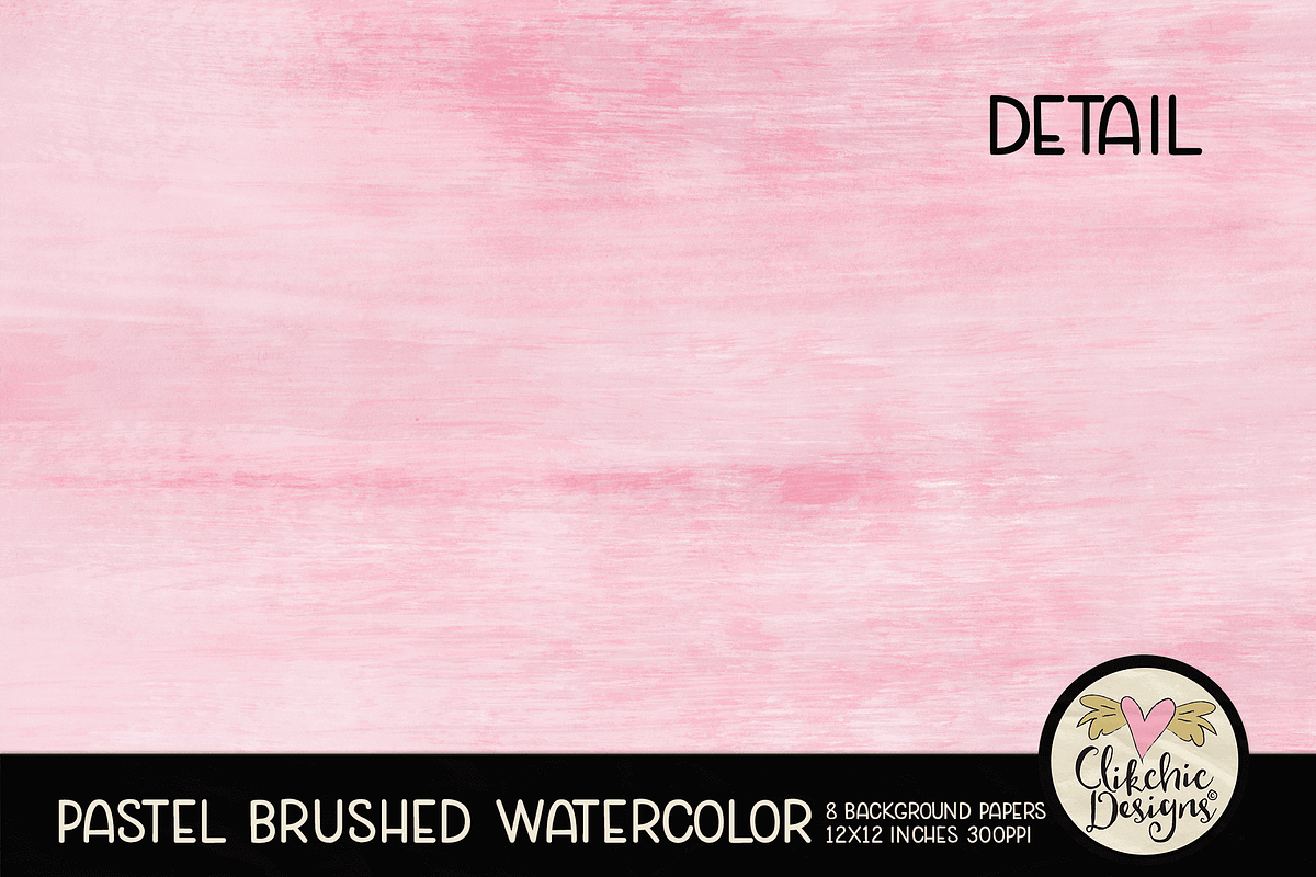 Pastel Brushed Watercolor Papers, a Texture Graphic by Clikchic Designs (Photo 5 of 5)