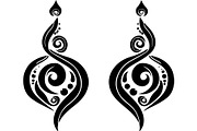 Black Ornamental Earrings SVG Set, an Object Graphic by jahid234 (Thumbnail 4 of 13)