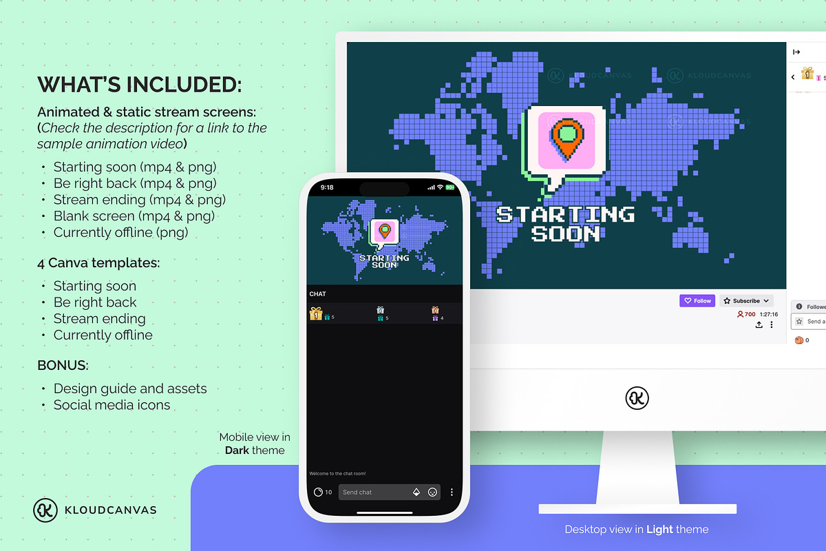 Animated Twitch Screen - Geo Neon, a Social Media Template by KloudCanvas (Photo 2 of 5)