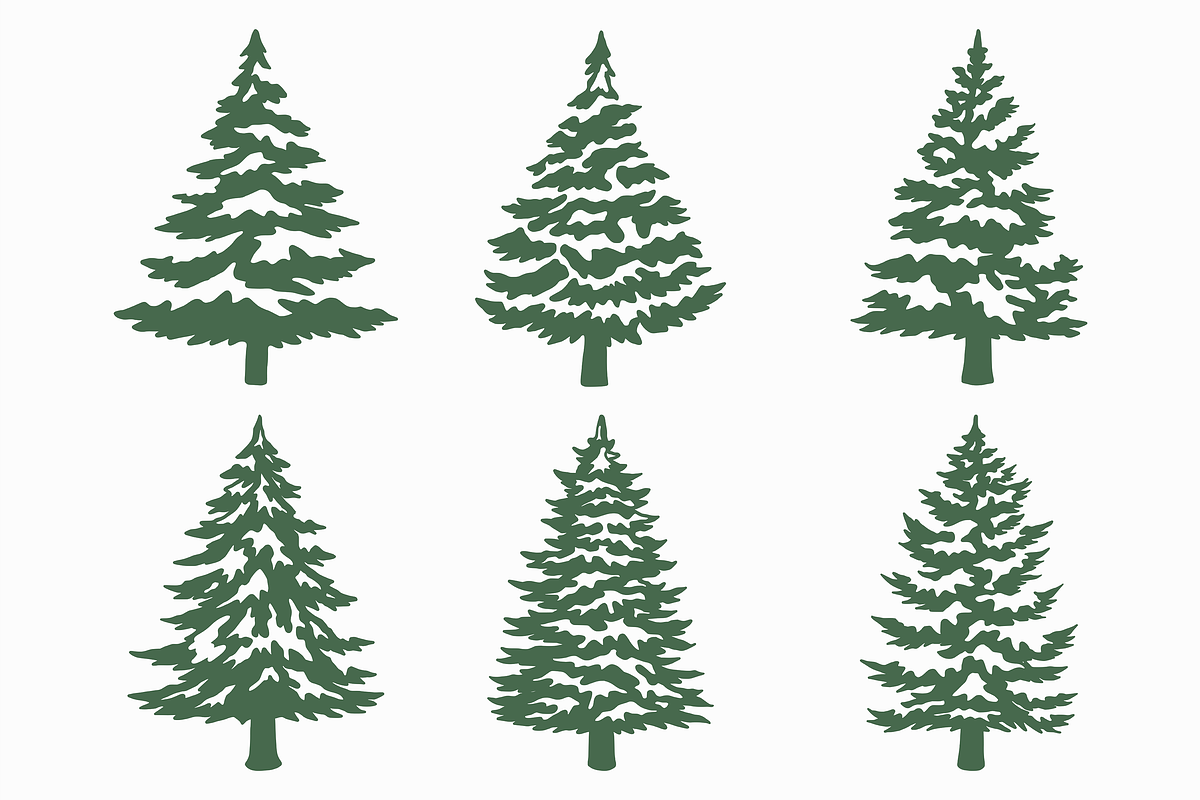 Snowy Pine Tree SVG PNG Bundle, a Seasonal Illustration by Kusumaillustration (Photo 8 of 14)