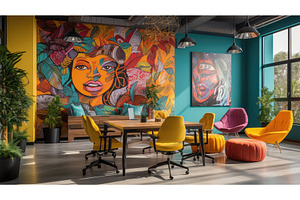 business hall office background ai, a Business Photo by pikepicture