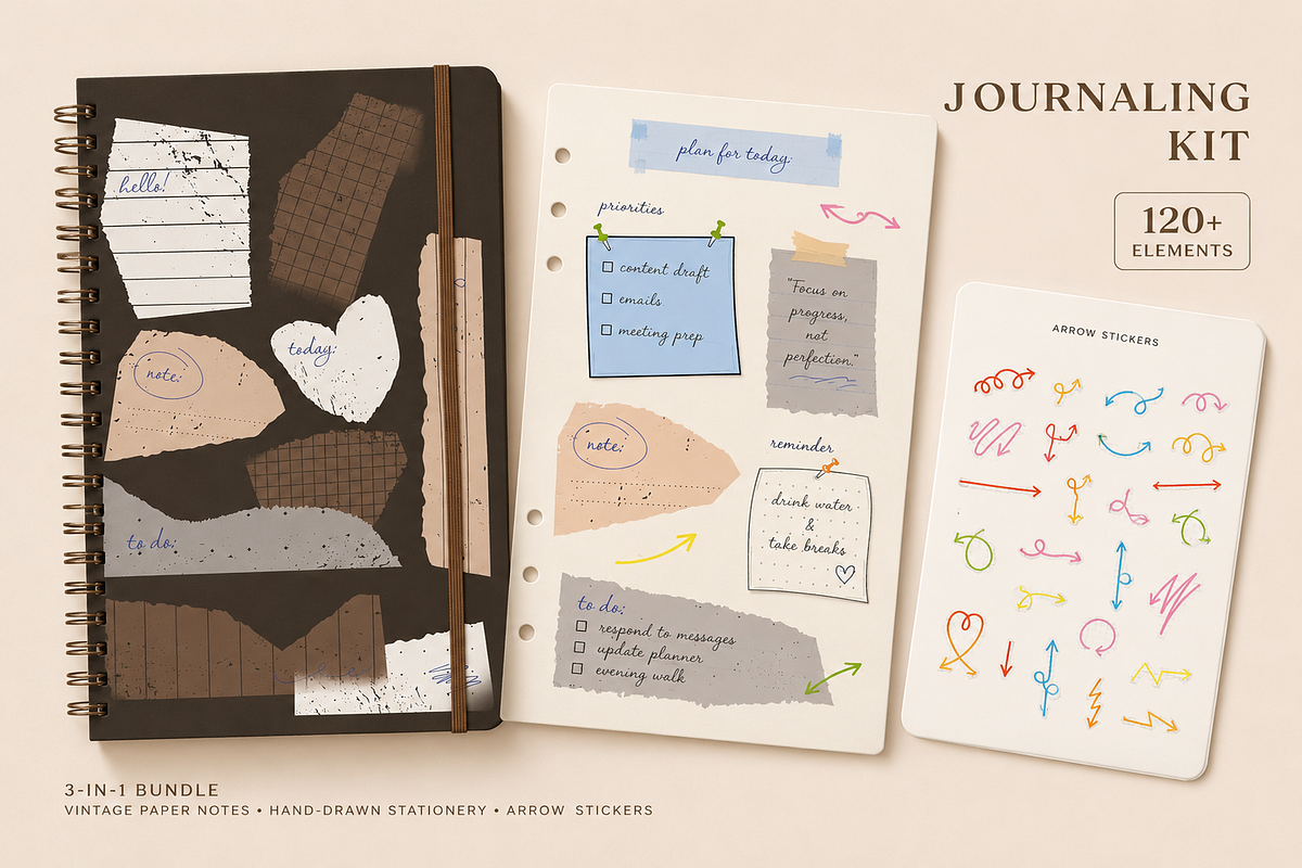 Journal Arrows & Notes, a Decorative Illustration by Anna Studio (Photo 8 of 11)