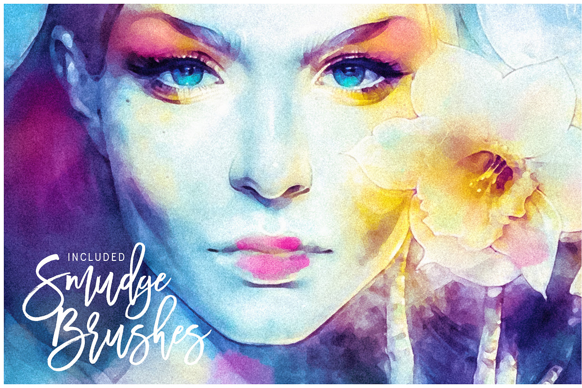 Lovely Watercolor Effect Actions PS, an Action Add-On by ShutterPro (Photo 25 of 71)