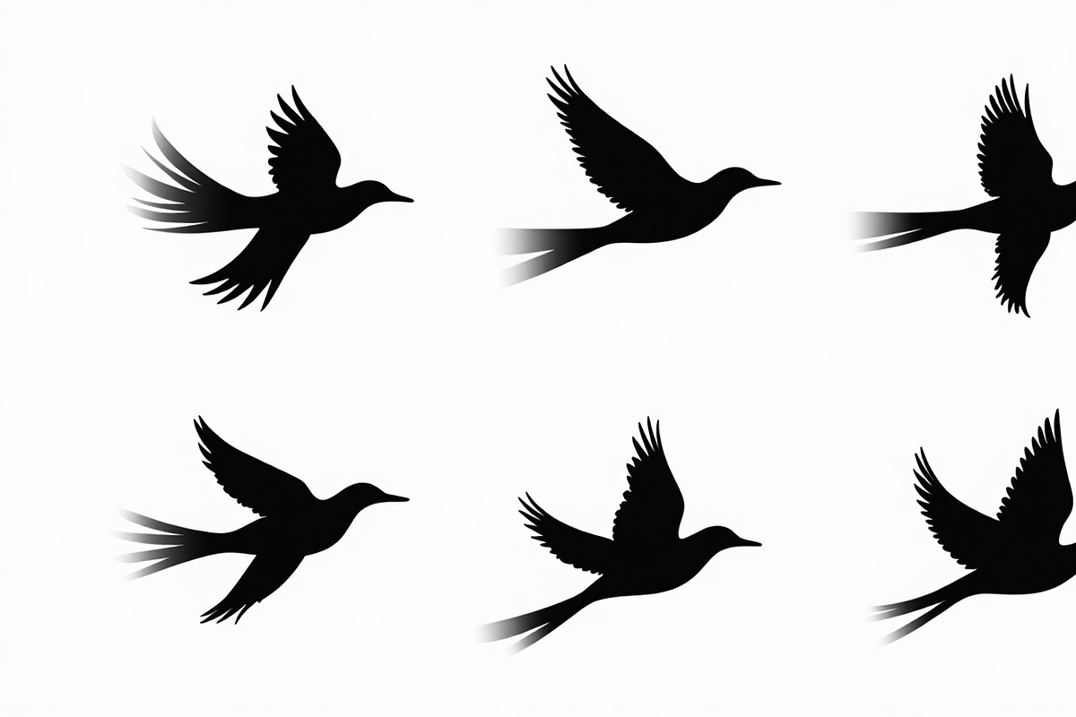 Flying Bird Silhouette Bundle, an Illustration by jahid234 (Photo 4 of 10)
