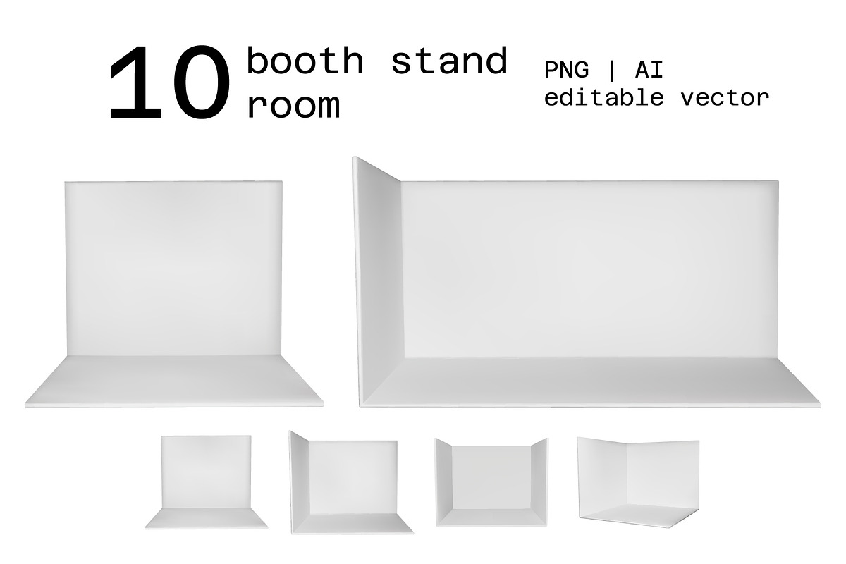 3d Booth Stand Mockup - edit vector, a Merchandise Mockup by MariiaVD (Photo 1 of 2)