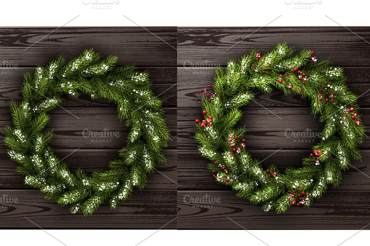 Christmas Wreath for Christmas decor, a Decorative Illustration by Vjom (Photo 4 of 4)