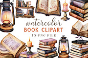 Watercolor Book Clipart, an Illustration by Libby Wishes (Thumbnail 1 of 4)