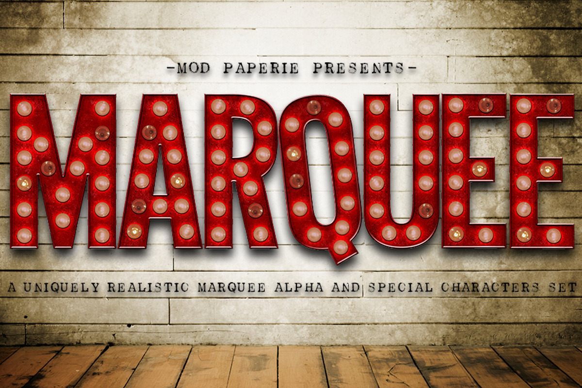 Realistic Marquee Set, an Object Graphic by Mod Paperie (Photo 1 of 3)