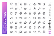 Cooking Line Icons Set, an Outline Icon by Voysla's Shop (Thumbnail 2 of 4)