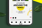 Travel Social Media Post Layout, a Social Media Template by ContestDesign (Thumbnail 3 of 6)