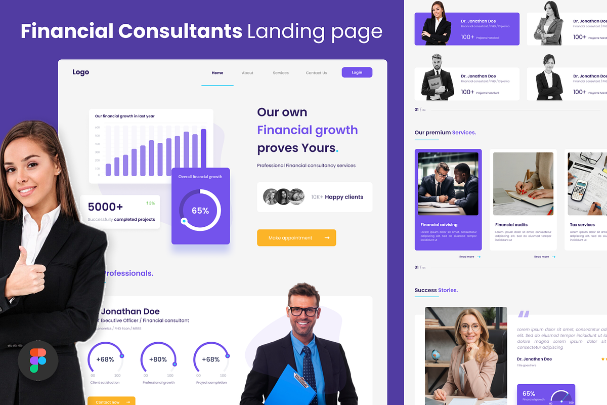 Financial Consultant - Landing page, a Templates & Theme by anchor_point_heshan