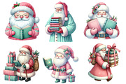 Santa Love Reading Clipart, an Illustration by Designworld (Thumbnail 3 of 6)