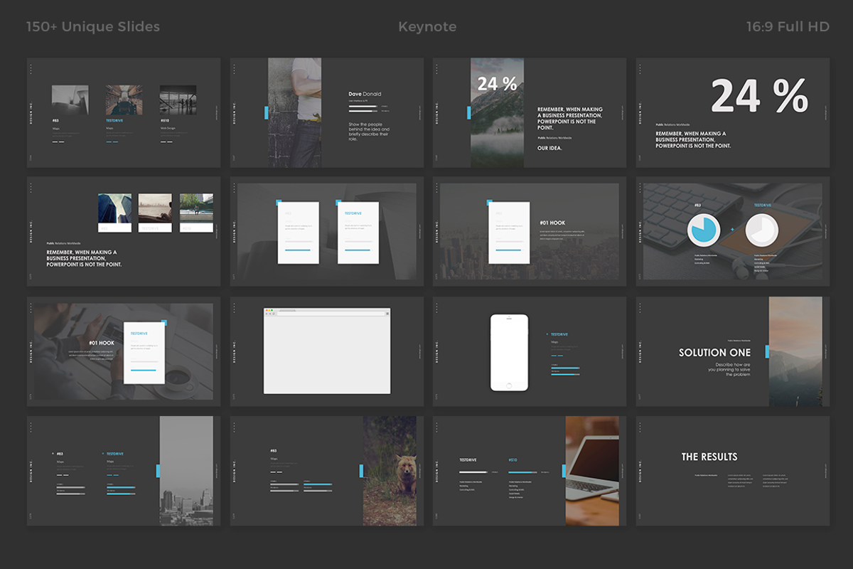 DARK Keynote Template, a Presentation Template by Haluze (Photo 6 of 10)