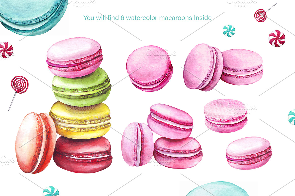 Watercolor Candy shop, an Illustration by YuliaBiser (Photo 5 of 9)