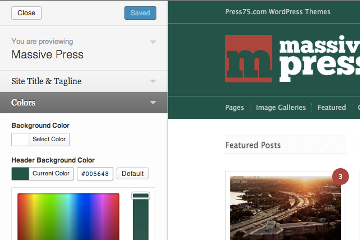 Massive Press, a WordPress Template by Press75 (Photo 2 of 3)