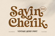 Sayin Cherik Vintage Serif Font, a Serif Font by timelesstype.co (Thumbnail 1 of 15)
