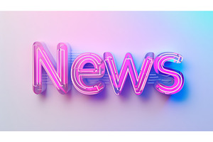 The Word News Created In Neon