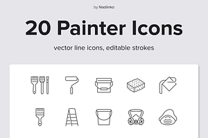 Painter Line Icons