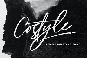 Costyle - A Handriwtten Font, a Script Font by ErgibiStudio