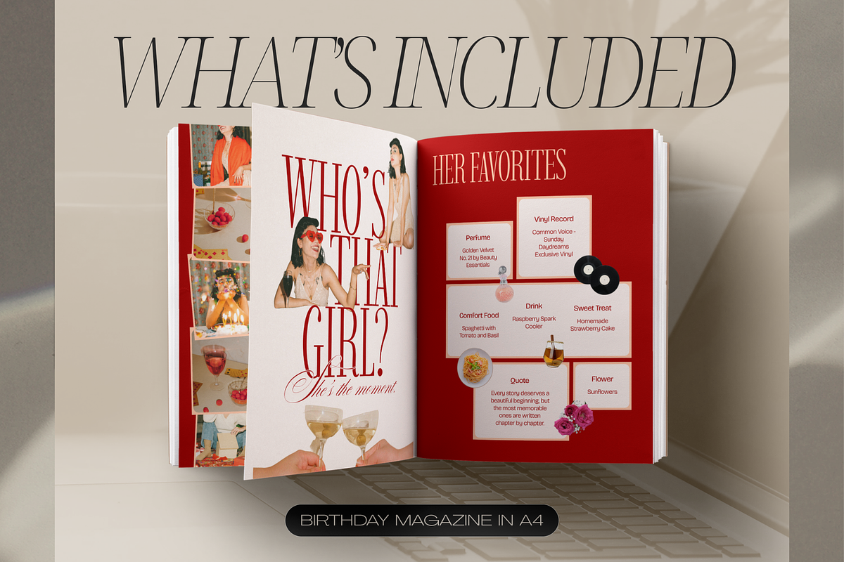 Elegant Retro Birthday Magazine, a Magazine Template by Creatif Foundry (Photo 3 of 7)