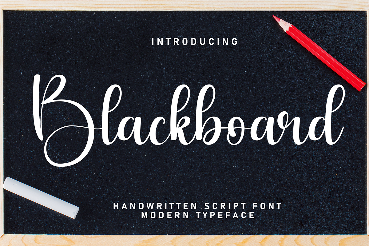 Blackboard | Script Font, a Handwritten Font by Scratchones (Photo 1 of 8)