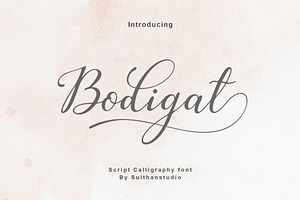 Bodigat, a Font by Sulthan Studio