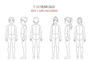 Child Fashion Croquis Bundle, a Person Illustration by Shorena Fashion Draws (Thumbnail 3 of 13)