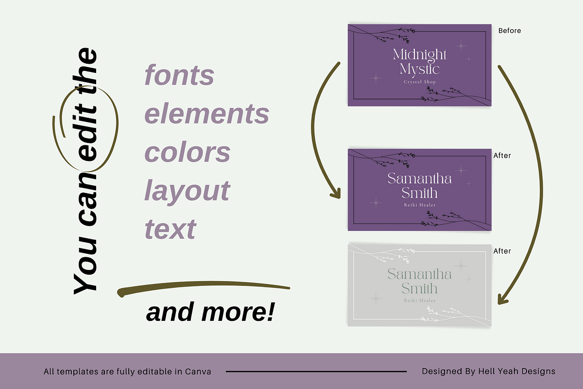 Elegant Business Cards Templates, a Business Card Template by Hell Yeah Designs (Photo 6 of 7)