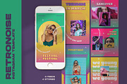 Retronoise Instagram Templates, a Social Media Template by Azruca (Thumbnail 1 of 9)
