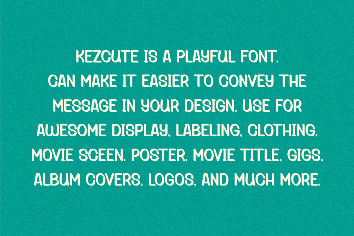 Kezcute - Playful Font, a Handwritten Font by Viswal Studio (Photo 2 of 7)