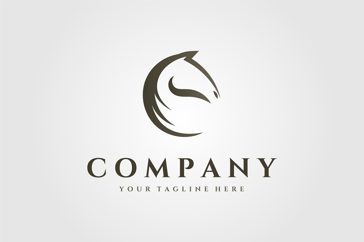 Horse Head Logo Vector Vintage, a Branding & Logo Template by lawoel