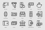 Payment and Bill Icons, an Outline Icon by Tekuni (Thumbnail 5 of 6)