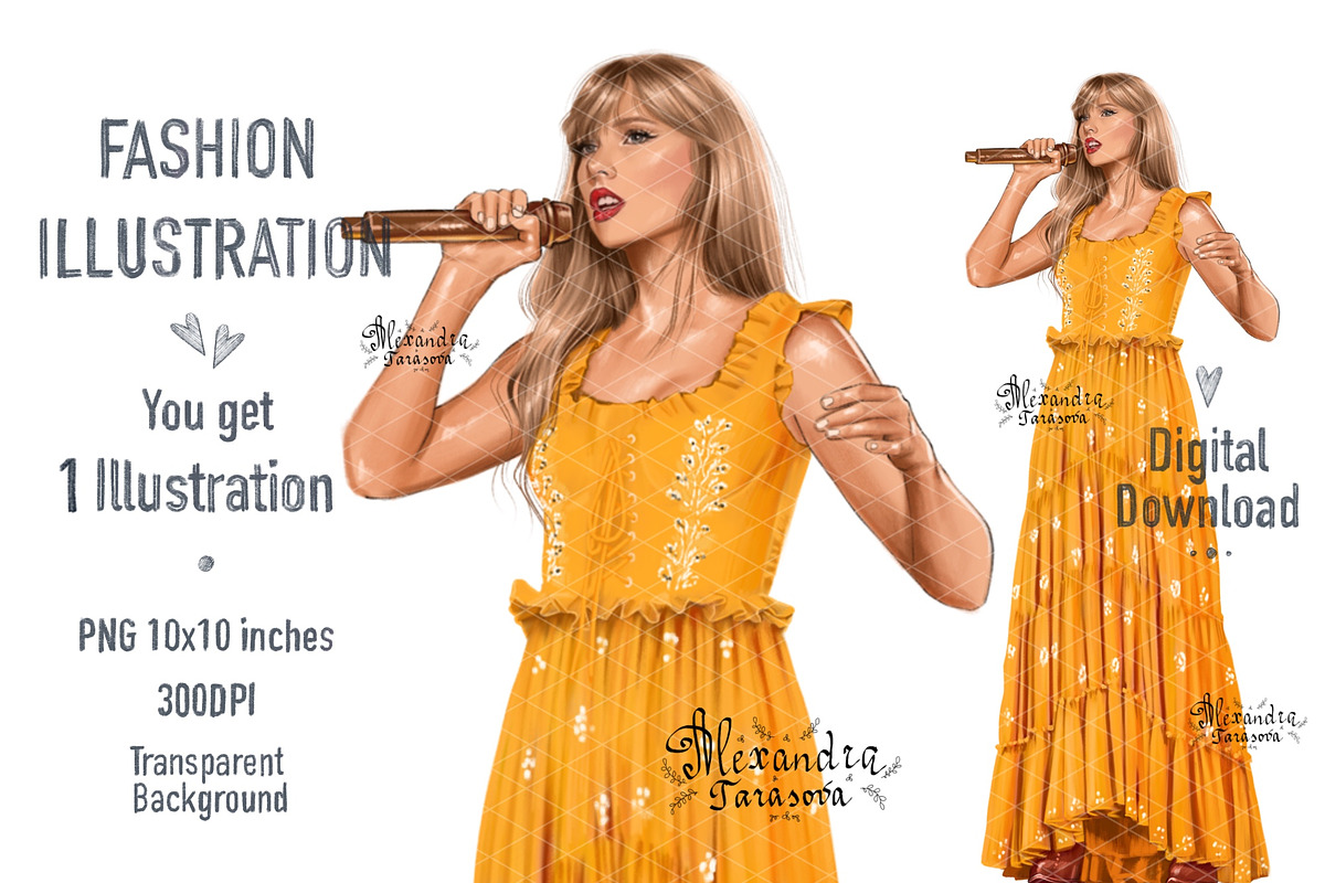 Taylor Swift Illustration, a Person Illustration by BigArtLab (Photo 1 of 3)
