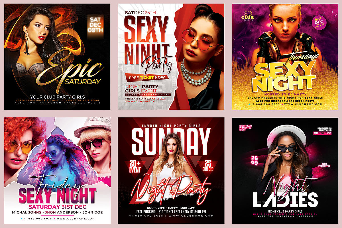 150 Night Club Flyer Bundle, a Flyer Template by AfzaalGraphics (Photo 22 of 27)