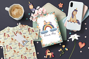 Unicorns and Flowers Collection, an Animal Illustration by Daria's Magic World (Thumbnail 5 of 9)