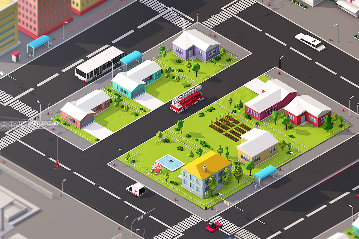 Low Poly Megapolis City Pack 1, an Architecture 3D Model by Anton Moek (Photo 10 of 13)