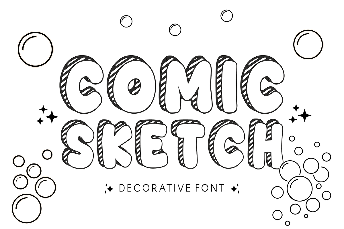 Bubble Sketch - Playful Hand-Draw, a Font by KiddoGlyphs Studio (Photo 2 of 3)
