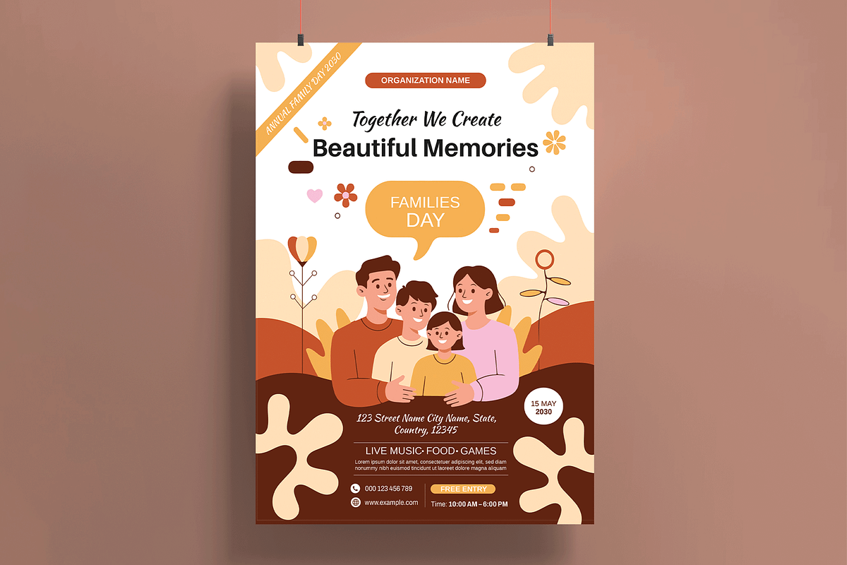 Family Day Poster Template, a Flyer Template by MightyDesign (Photo 1 of 8)
