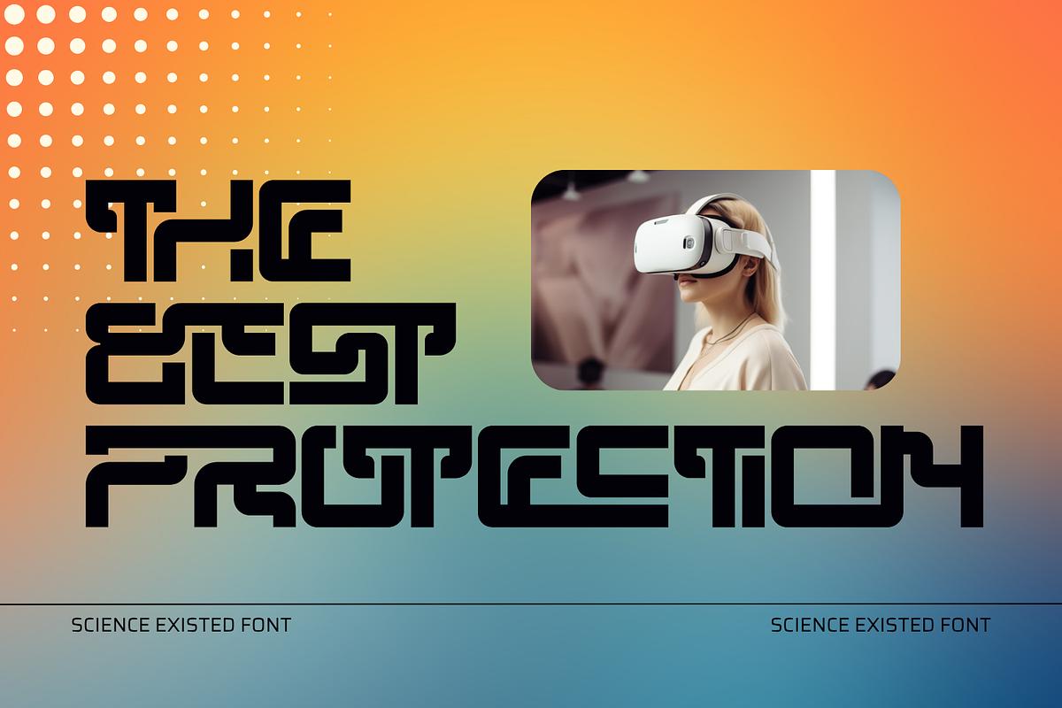 Science Existed - Futuristic Font, a Sans Serif Font by 177Studio (Photo 6 of 8)