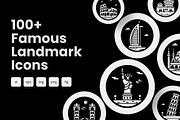 World Famous Landmarks Icons, a Solid Icon by Prosymbols (Thumbnail 1 of 7)