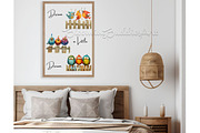 12 Quirky Birds on a Fence Clipart, an Animal Illustration by Art Paradise Studios (Thumbnail 5 of 8)