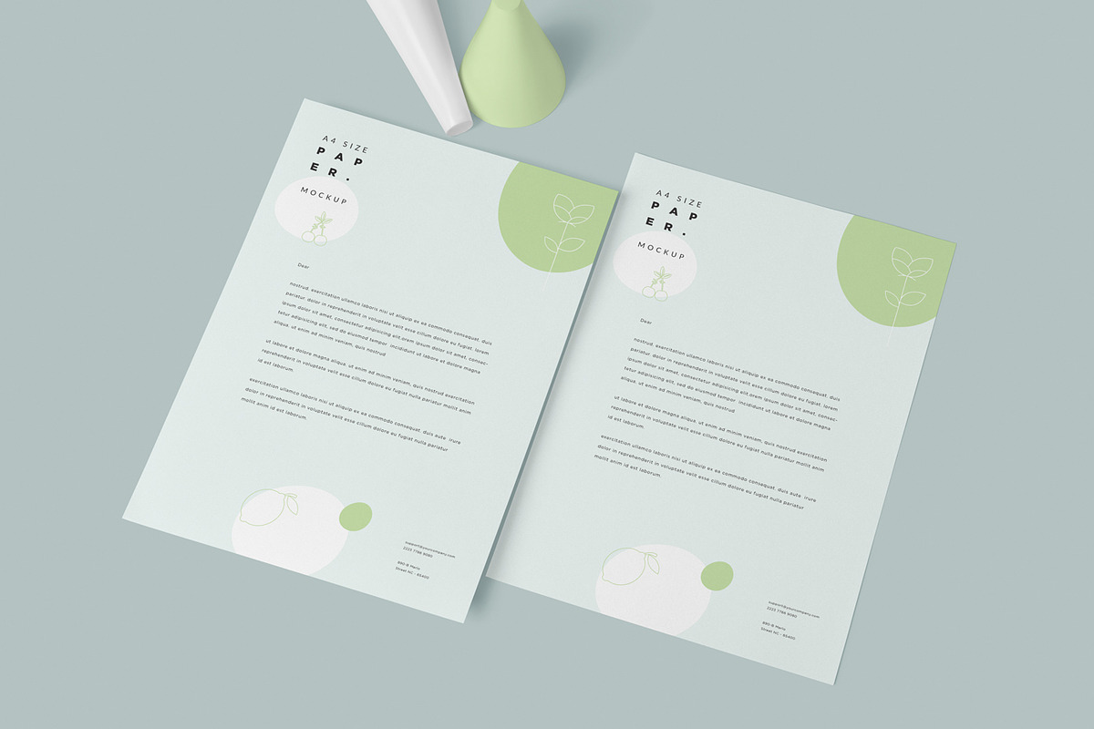 4 A4 Size Paper Mockups, a Product Mockup by DesignNeutrons (Photo 5 of 6)