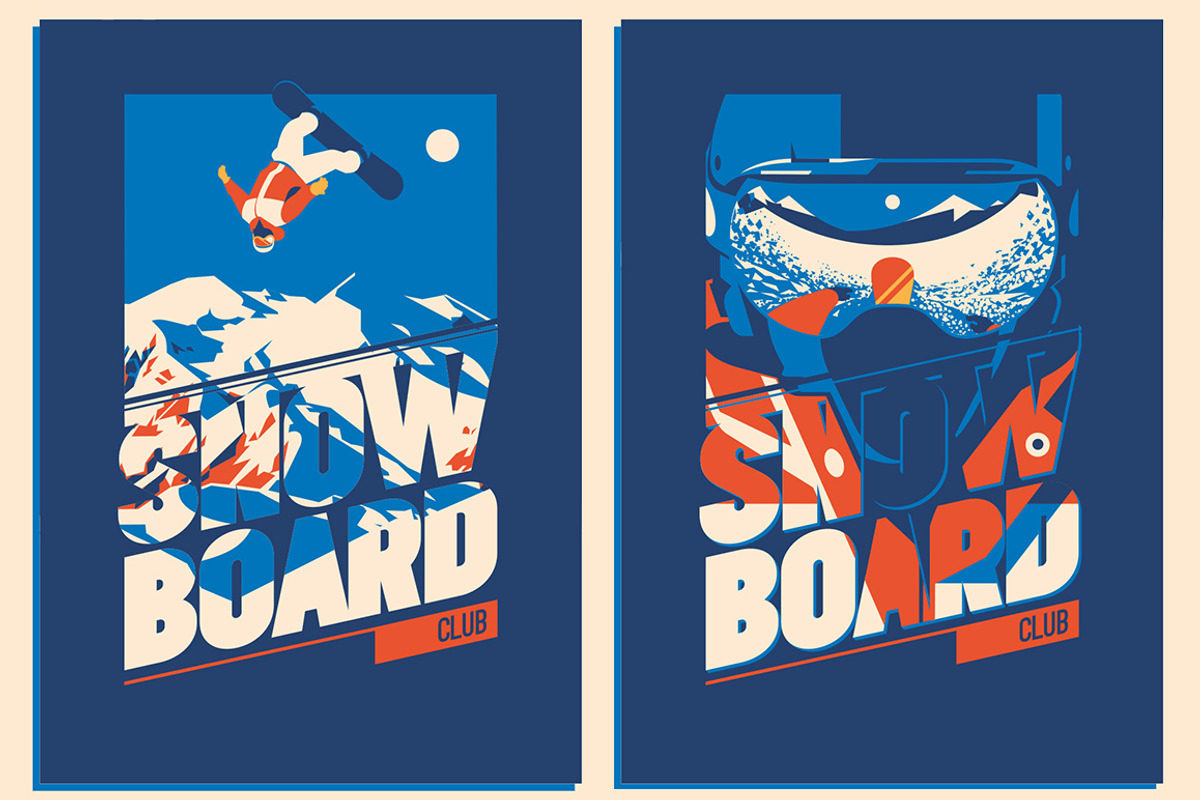 -50% Snowboard Posters&T-Shirt print, a Person Illustration by Alexander Baidin (Photo 5 of 7)