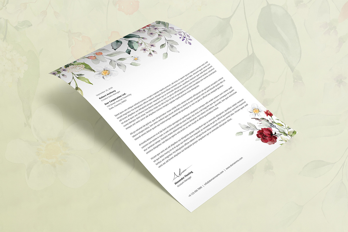 Letterhead Template, a Stationery Template by DesignDevisers (Photo 3 of 10)