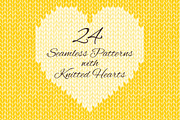 24 Knitted Hearts Seamless Patterns, a Pattern Graphic by IreneArt illustrations (Thumbnail 1 of 5)