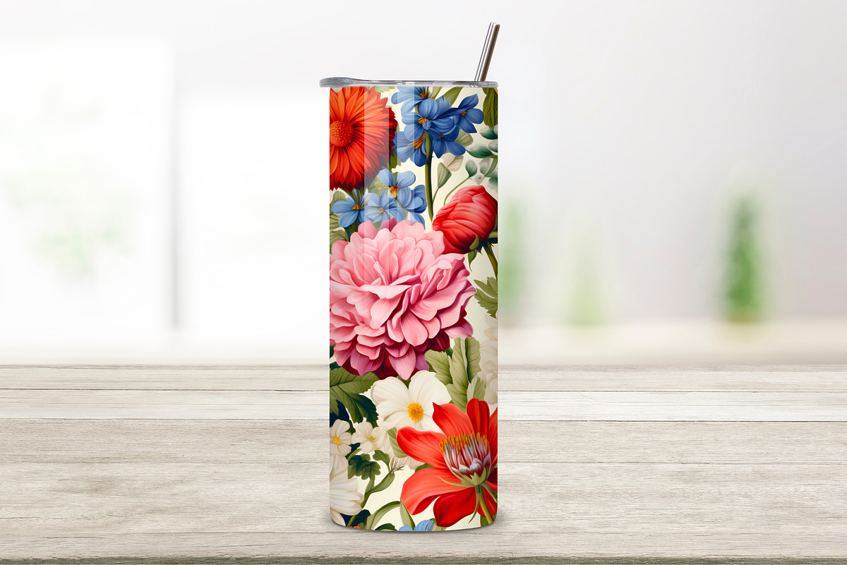 floral tumbler wrap | Seamless, a Graphic by FloridPrintables (Photo 3 of 3)